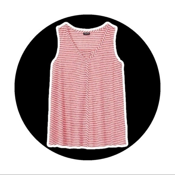 TORRID RED STRIPE JERSEY SWING TANK - Picture 2 of 5